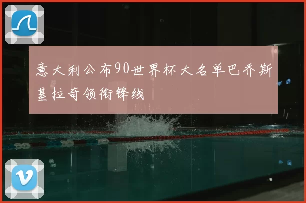 意大利公布90世界杯大名单巴乔斯基拉奇领衔锋线